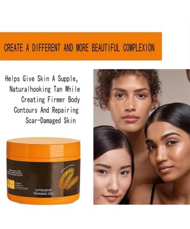 Luxury Intensive Tanning Gel Natural Tanning Accelerator Lotion with Sponge Puff Accelerator Cream Brown Tanning Gel for Sunbeds & Outdoor Sun Achieve a Natural Tan Skin (2PCS) - Buy Online on GoSupps.com