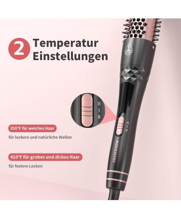 Buy Mocemtry 38mm Thermal Brush - Double PTC Heated Ceramic Curling Brush with Gloves & Clips - 2-in-1 Styling Tool for Perfect Curls | International Shipping Available - Buy Online on GoSupps.com