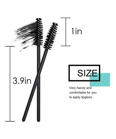 300 Pcs Disposable Mascara Wand Eyelash Brush - Black | EyeLash Extension Supplies - Buy Online on GoSupps.com