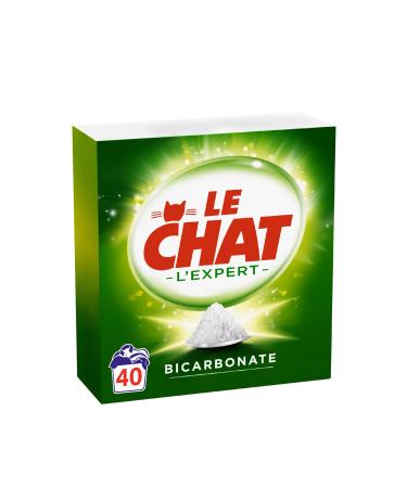 Le Chat L'Expert Bicarbonate Powdered Laundry Detergent 40 Washes (2.600kg) Bicarbonate Laundry Detergent Whites and Colours