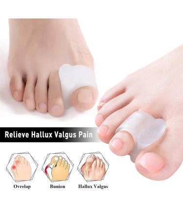 Gel Toe Separators for Overlapping Toes - 4 PCS Bunion Big Toe Straighteners - Toe Corrector Fixator for Hallux Valgus - Relieve Pain - Size Large - Buy Online on GoSupps.com