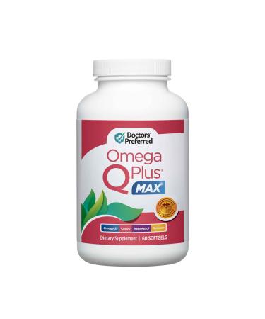 DOCTORS' PREFERRED Omega Q Plus MAX Advanced Heart Health and Healthy Aging Support with 100 mg of CoQ10 and Turmeric (60 softgels)