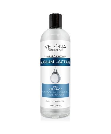 Velona 60% Sodium Lactate 16 oz - USP Grade Natural Preservative for Soap Making & Lotions | pH Regulator, Glycerin Substitute | Keeps Skin Moisturized | Hardens Soap Bars - Buy Online on GoSupps.com
