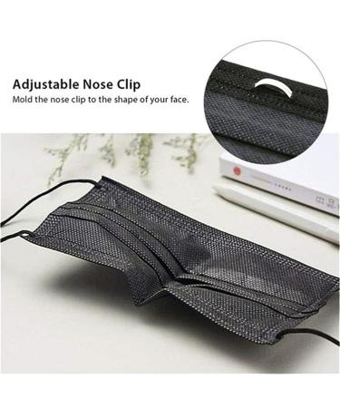 Kids Disposable Black Face Masks - 50 Pcs for Ages 4-12 | Breathable & Safe Toddler Masks - Buy Online on GoSupps.com