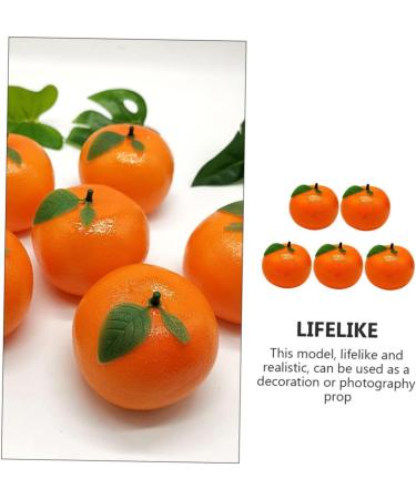 Alipis 5pcs Orange Model Artificial Fruit Mini Decor Light House Decorations for Home Trendy Decor Lifelike Orange Decorations Lifelike Fruit High Simulation Toy Child Foam - Buy Online on GoSupps.com
