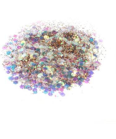 Craft Glitter Set - 8 Colographic Glitter for Resin Slime Body Face Nail Art & Tinkering - Rainbow Glitter Film - Buy Online on GoSupps.com