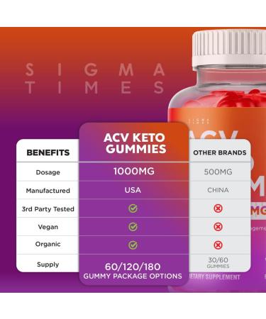 ACV Keto Gummies - Advanced Plus Formula with Apple Cider Vinegar (60 Gummies) - Buy Online on GoSupps.com