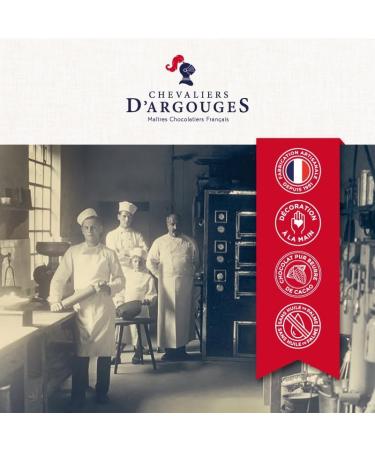 Chevaliers d'Argouges - Assortiment de chocolats noir lait blanc - Ballotin cadeau Saint-Valentin - 320g - Buy Online on GoSupps.com