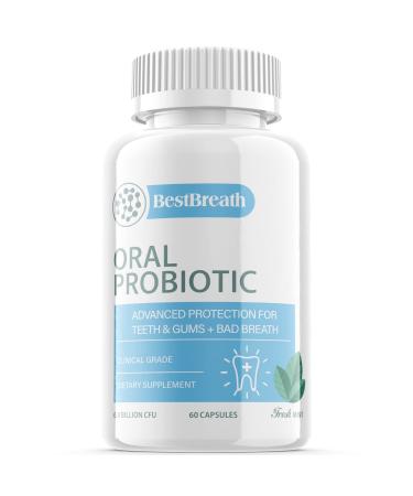 Best Breath Oral Probiotic Advanced Protection for Teeth Gums and Bad Breath - Best Breathe Probiotic Supplement Pills for Healthier Teeth and Gums (1 Pack)