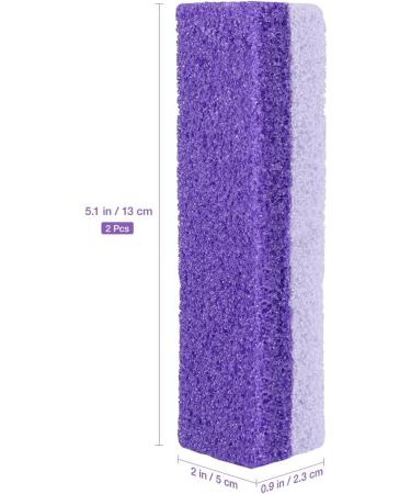 Healifty Foot Pumice Stone Callus Remover & Scrubber 2pcs - Purple | For Feet, Hands, and Body - Buy Online on GoSupps.com
