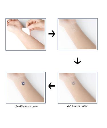 TopFunny Semi Permanent Tattoos for Women Men Girls - Waterproof, Long-Lasting 1-2 Weeks Stickers with Realistic Flower Butterfly Moon Designs - Buy Online on GoSupps.com