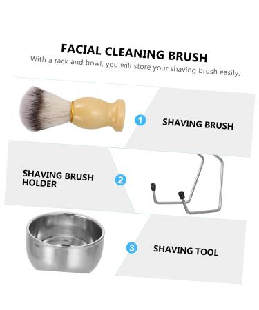 Buy Hemoton Men's Shaving Brush Set | Stainless Steel Razor Soap Bowl & Stand Premium Shaving Kit for Men - Buy Online on GoSupps.com