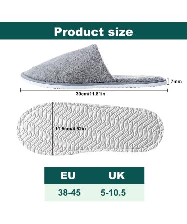 Buy Foldable Slipproof Hotelslippers - Gray Bathroom & Spa House Shoes for Men & Women | Large/X-Large - Buy Online on GoSupps.com