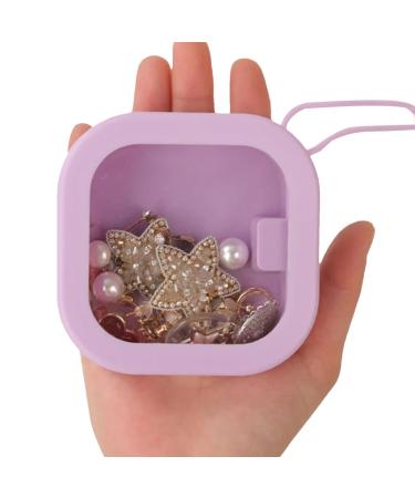 Hair Scrunchie Organiser Hair Scrunchie Storage Jewellery Organiser Storage Hair Bobbles Box for Hair Bobbles Storage Small Storage Box for Hair Ties Organiser purple