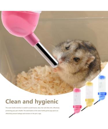 Hamster Water Drinking Dispenser 3 Pcs 125ml Plastic Hanging Small Animal Water Bottles Automatic Water Feeder for Hamster Rabbit Guinea Pig Rat Gerbil - Buy Online on GoSupps.com