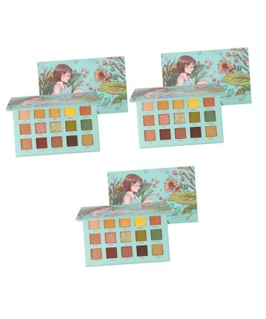 Didiseaon 3 Pcs Eyeshadow Palette Female Eyeshadow Glitter Eye Eyeshadow Makeup Accessories Eye Shadow Green 1 count (Pack of 1) Greenx3pcs
