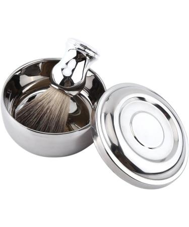 Bagima Men's Razor Tool Set - Alloy Shaving Kit with Bowl Silver Handle & Synthetic Brush for Ultimate Grooming - Buy Online on GoSupps.com