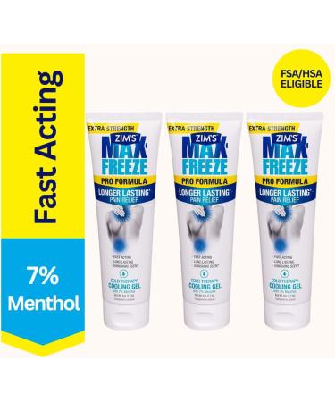 Buy Zim's Max-Freeze Pro Formula Gel 4 oz (Pack of 3) - Pain Relief Fast-Acting International Shipping Available - Buy Online on GoSupps.com