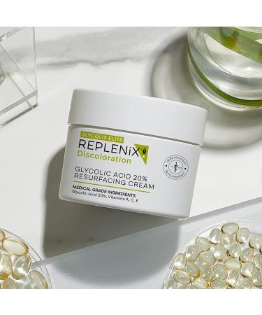 Replenix Glycolic Acid 20% Resurfacing Cream - Skin Renewing Moisturizer 1.7 Oz - Buy Online on GoSupps.com