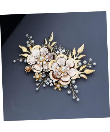 Angoily Wedding Hair Clip Decorative Hair Combs Wedding Hair Comb Gold Hair Clips Rhinestone Hair Side Combs Bridal Headpiece Bridal Headdress Tiara Vintage Props Bride - Buy Online on GoSupps.com