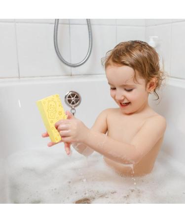 Kids Sponge Bath - Soft and Absorbent Cartoon Cleaning Sponge Kids Bathing Sponge | Soft and Absorbent Cartoon Cleaning Sponge Reusable Natural Kids Bath Sponges for Delicate Skin Shower Yellow - Buy Online on GoSupps.com