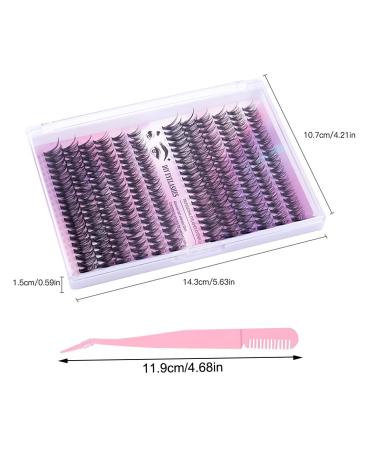 Lash Extension Kit - 240 PCS Cluster Eyelashes for DIY Beginners | Wispy Fluffy 30D+40D Individual Lashes with Tweezers | International Shipping Available - Buy Online on GoSupps.com