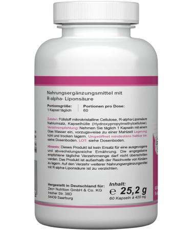 HEALTH+ R-ALA - 60 Capsules | Premium R-Alpha-Lipoic Acid for Optimal Health | Shop Internationally - Buy Online on GoSupps.com