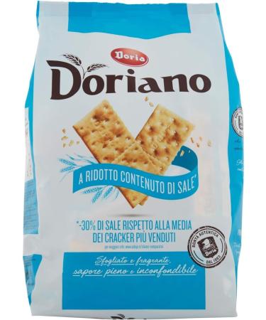 Doria Doriano Low Salt Crackers Salted Biscuits Without Grains 12 x 700 g + Italian Gourmet Pulp 400 g - Buy Online on GoSupps.com