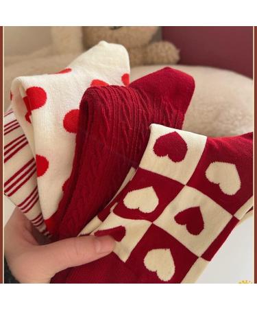 Chinese Zodiac Lucky Socks Gift Set - 4 Pairs of Red Cotton Socks for Girls, Size 34-40 - Buy Online on GoSupps.com