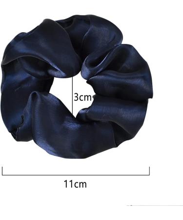 Olakin Silk Hair Bobbles Ponytail Holder Hairband Hair Bobbles Girls Elastic Hair Loop Suitable for Women and Girls (Navy Blue) Blue Navy - Buy Online on GoSupps.com