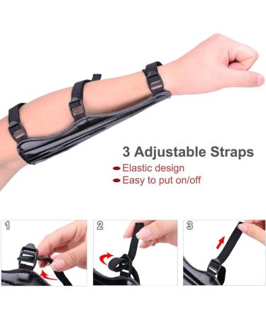 KRATARC Archery Arm Guard 3-Strap Adjustable Lightweight Hunting Target Shooting Accessory - Black (2PCS) - Buy Online on GoSupps.com