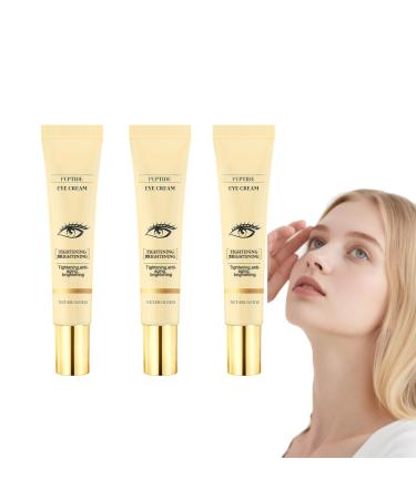JASUBAI Set of 3 peptide eye creams anti-aging collagen serum reduces under-eye bags dark circles puffiness and fine lines moisturizing eye care for a contour of