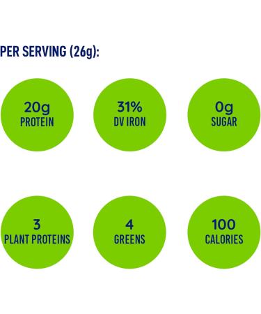 LEANFIT PLANT-BASED PROTEIN & GREENS Natural Vanilla 20g Plant Protein + 4 Leafy Greens Per Serving Vegan Gluten-Free Soy-Free No Sugar - 46 Servings 1.2kg Tub Vanilla 1.2kg - Buy Online on GoSupps.com