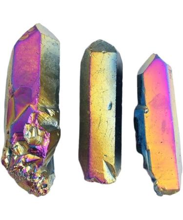 5pcs Blue Titanium Aura Quartz Crystal Stone Electroplated Crystal Cluster Seed Decoration Natural Stones and Minerals - Stones - - (Color: Rainbow Size: 3-6cm) - Buy Online on GoSupps.com