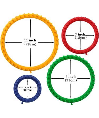 Round Knitting Loom Craft Kit with Hook Needle and Pompom Maker - Buy Online on GoSupps.com