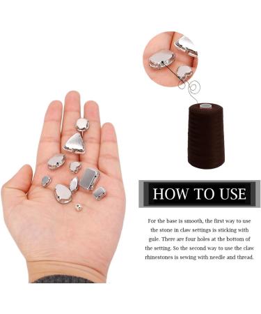 TANOSII Sew on Rhinestones 100 PCS - Mixed Shapes Glass Crystal Gems for Jewelry Crafts - White - Buy Online on GoSupps.com
