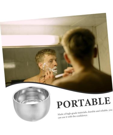 Frcolor 3PC Stainless Steel Double-Walled Shaving Bowl Set - Comfortable Foam & Cream Shaving Accessories for Men - 8.2x5.8cm - Buy Online on GoSupps.com