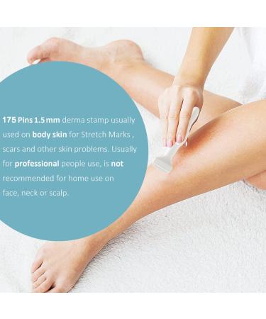 Professional Microneedling Derma Stamp for Hair Growth - 175 Pins Microneedle Dermapen for Skin Care at Home - 1.5mm - Buy Online on GoSupps.com
