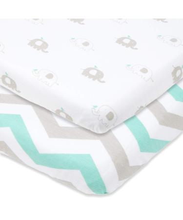 Cuddly Cubs Fitted Pack and Play Playard Sheets Compatible with Graco Pack n Play, 4Moms, Chicco, Guava Lotus and Other Playpen, Play Yards, Portable and Mini Cribs
