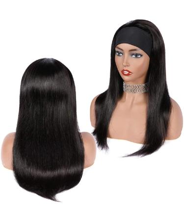 14 Straight Headband Wig for Black Women - 100% Virgin Human Hair, Glueless Machine Made, Natural Color - 150% Density - Buy Online on GoSupps.com