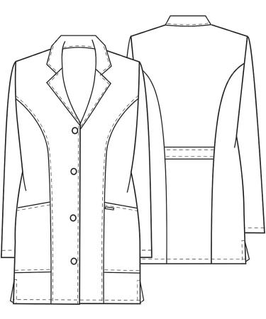 Cherokee Women Scrubs Lab Coat 32 2300 - Medium White - Buy Online on GoSupps.com