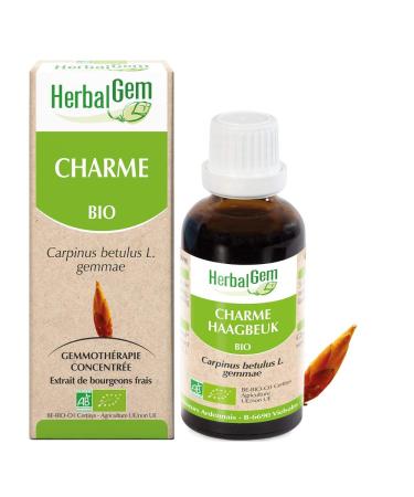 Herbalgm Organic Charm Macerate Concentrated Gemmotherapy Dietary Supplement - Fresh Bud Extract - For Airways & Blood Circulation - Vegan - 30 ml