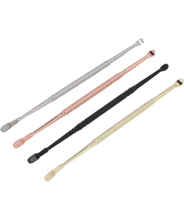Earwax Removal Kit 4 Colors Stainless Steel Double Head Ear Spoon 360 Spiral Earwax Remover Cleaning Tool for Earwax Removal - Buy Online on GoSupps.com