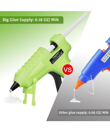 Yokgrass Cordless Hot Glue Gun Kit - USB Rechargeable, Anti-Drip Design, 20 Glue Sticks - for DIY Crafts, School Projects, & Home Repairs (Green) - Buy Online on GoSupps.com