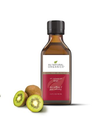 Au Natural Organics Kiwi Seed Oil - Pure  100% Organic  Extra Virgin  Unrefined  Cold Pressed - Great for Skin  Hair and Lip Care3.4 Oz | 100 Ml - Buy Online on GoSupps.com
