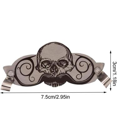 Generisch Protection contre les boissons pour moustache | Protection de tasse en acier inoxydable | Couvercle de tasse moustache | Embout de protection de barbe avec design t te de mort pour caf  - Buy Online on GoSupps.com