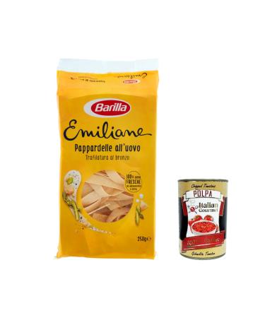 Italian Gourmet E.R. Barilla Egg Pasta Le Emiliane Ppardelle egg pasta egg pasta 250g + Italian Gourmet Pulp 400g