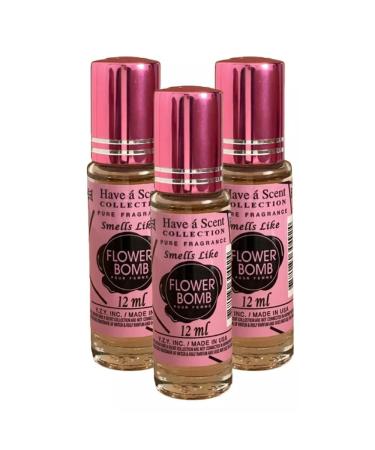 Body Oil Perfume Compatible with Fl Bomb Scent Long-Lasting 12ml Roll-On (Pack of 3)