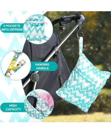 2Pcs Cosysparks Wet Bags for Cloth Nappies - Waterproof Diaper Bags with Double Zippers | Washable & Organized Solution for Soiled Baby Items - Buy Online on GoSupps.com