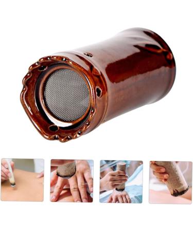 Frcolor Ceramic Moxibustion Pot - Ergonomic Moxa Stick Holder & Portable Moxa Burner for Health & Massage - Buy Online on GoSupps.com